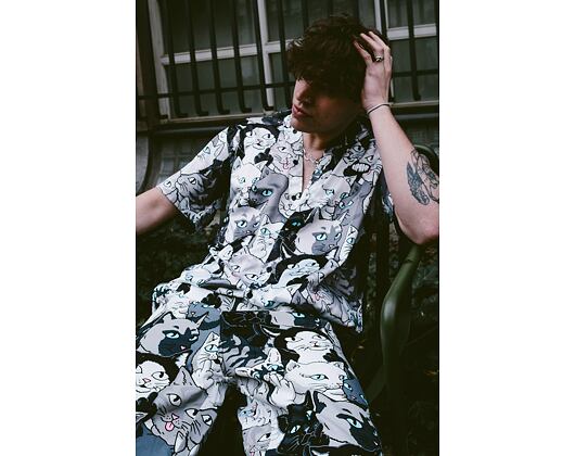 Košile RIP N DIP Family Tree Button Up Black