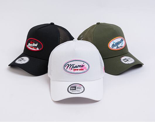 Kšiltovka New Era 9FORTY A-Frame Trucker Oval State Trucker White / Pink