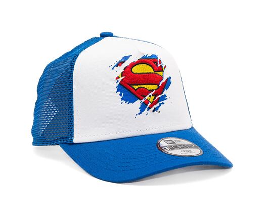 Dětská Kšiltovka New Era 9FORTY Kids A-Frame Trucker DC Superman White / Blue Azure