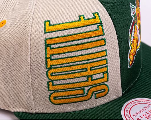 Kšiltovka Mitchell & Ness NBA Pop Panel Snapback Hwc Seattle Supersonics Off White / Green