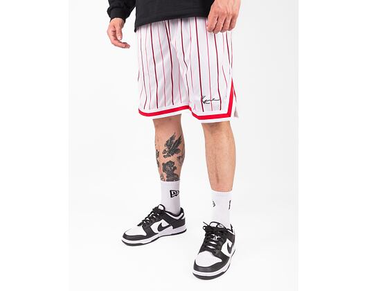 Kraťasy Karl Kani KK Small Signature Pinstripe Mesh Shorts 6013194 White