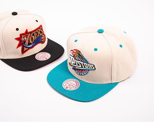 Kšiltovka Mitchell & Ness NBA Sail 2 Tone Snapback Hwc Detroit Pistons Off White