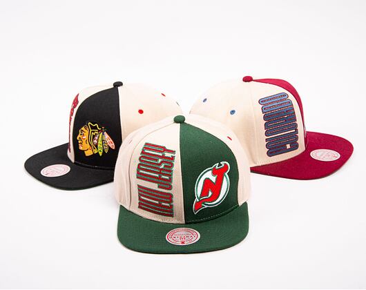 Kšiltovka Mitchell & Ness NHL Pop Panel Snapback New Jersey Devils Off White