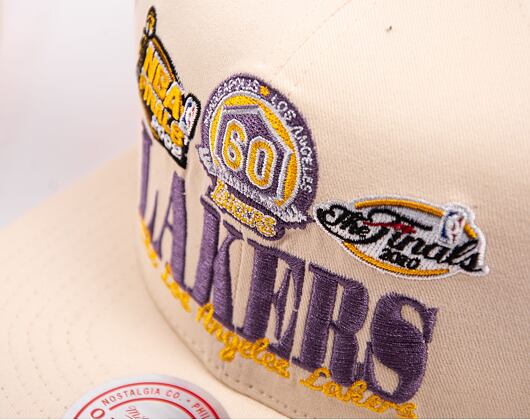 Kšiltovka Mitchell & Ness NBA Reframe Retro Snapback Hwc Los Angeles Lakers Off White