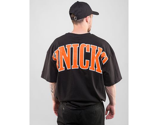 Triko New Era NBA Infill Logo Oversized Tee New York Knicks Black / Rush Orange