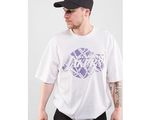 Triko New Era NBA Infill Logo Oversized Tee Los Angeles Lakers White / True Purple