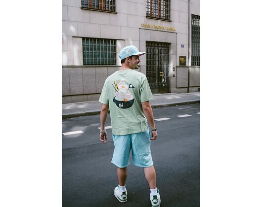Triko New Era MLB Icecream Oversized Tee New York Yankees Bright Green / Off White
