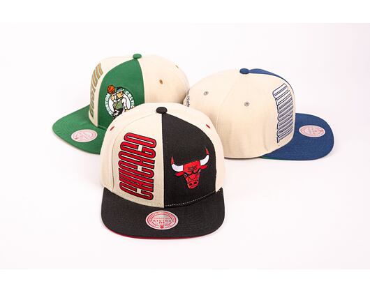 Kšiltovka Mitchell & Ness NBA Pop Panel Snapback Chicago Bulls Off White / Black