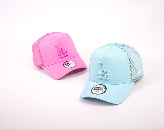 Kšiltovka New Era 9FORTY A-Frame Trucker MLB Tonal Mesh Los Angeles Dodgers Pastel Blue