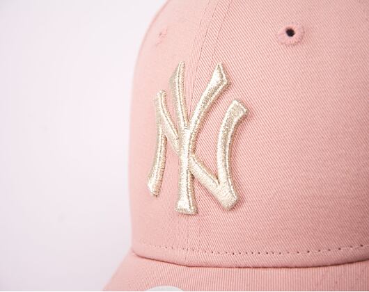 Dámská Kšiltovka New Era 9FORTY Womens MLB Metallic Logo New York Yankees Pink Rouge / Silver