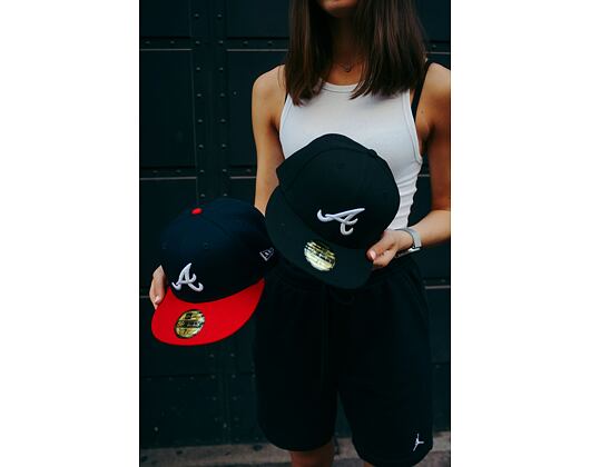Kšiltovka New Era - 59FIFTY Basic - Atlanta Braves - Black / White