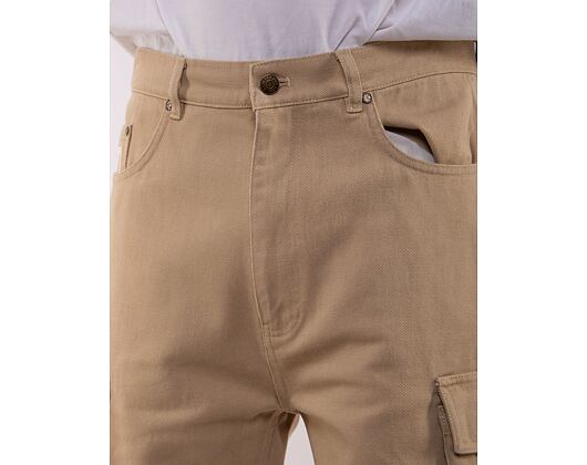 Kraťasy Karl Kani Small Signature Washed Cargo Shorts taupe