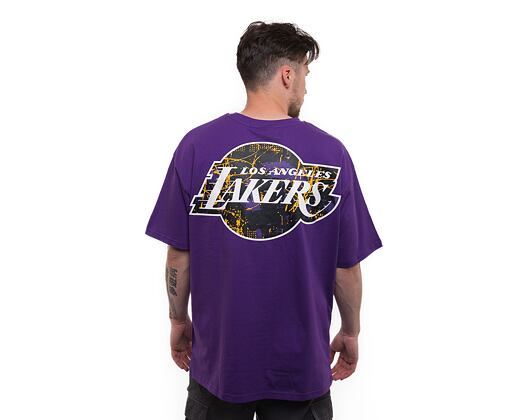 Triko New Era Infill Team Logo Oversized Tee Los Angeles Lakers Purple / Black