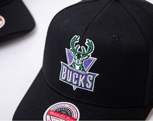 Kšiltovka Mitchell & Ness NBA Team Logo Hc Cr Snapback Bucks Black