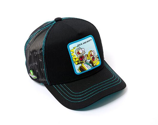Kšiltovka Capslab Rick and Morty - Accelarating Rick and Morty Black / Turquoise