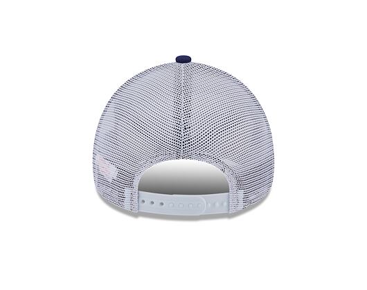 Kšiltovka New Era 9FORTY A-Frame Trucker MLB Team Script Los Angeles Dodgers Dark Royal / White