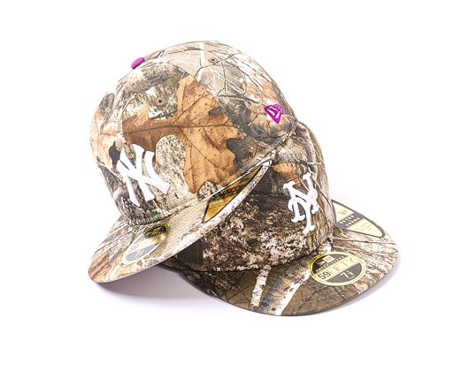 New Era 59FIFTY LP Retro Crown MLB "2000 SUBWAY SERIES" Side Patch New York Mets Realtree/Orange