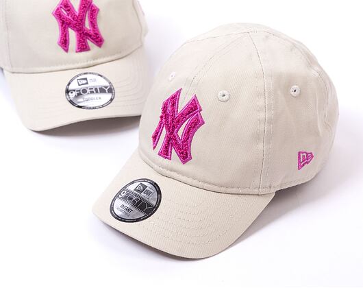 Dětská Kšiltovka New Era 9FORTY Kids MLB Boucle New York Yankees Stone / Pink
