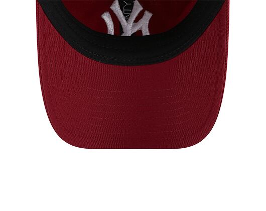 Kšiltovka New Era 9TWENTY MLB League Essential New York Yankees Cardinal / Optic White