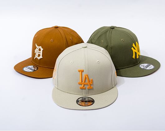 Kšiltovka New Era 9FIFTY MLB Side Patch Los Angeles Dodgers Stone / Orange Glaze