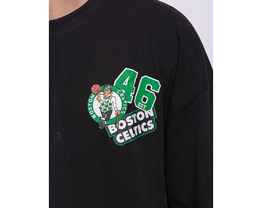 Triko New Era NBA Arch WordMark Oversized Tee Boston Celtics Black / Kelly Green