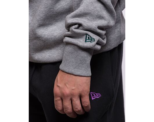 Mikina New Era MLB Large Logo Oversized Crewneck Oakland Athletics Cooperstown Heather Gray / Dark G