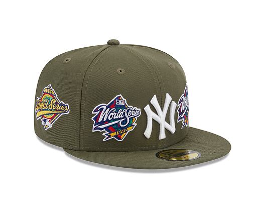 Kšiltovka New Era 59FIFTY MLB 5 Olive WS New York Yankees New Olive / White