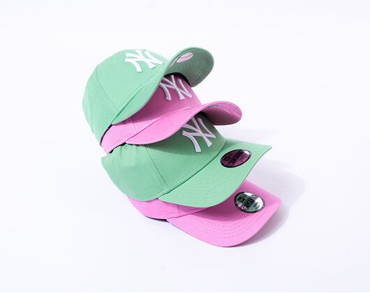 Dětská Kšiltovka New Era 9FORTY Kids MLB League Essential New York Yankees Wild Rose / White