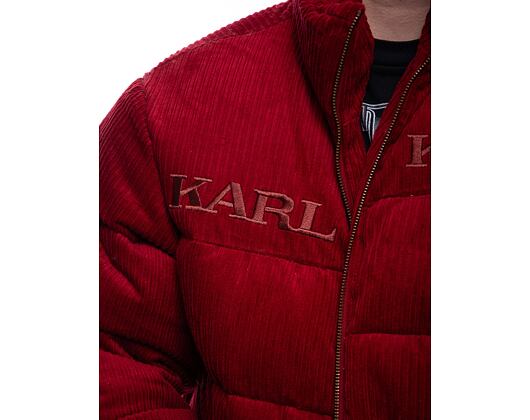Bunda Karl Kani Retro Corduroy Puffer Jacket dark red