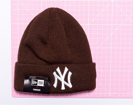 Dětský Kulich New Era MLB Kids League Essential Beanie New York Yankees Dark Brown / Off White