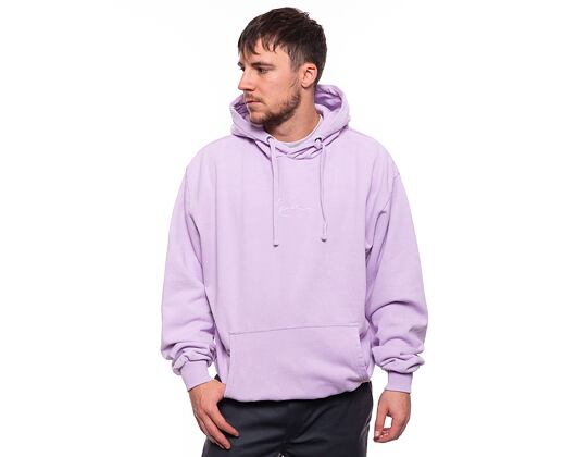 Mikina Karl Kani Small Signature OS Washed Heavy Sweat Landscape Hoodie purple
