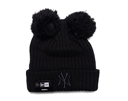 Dámský kulich New Era MLB Womens Double Pom Beanie New York Yankees Black / Black