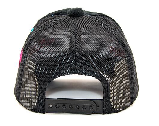 Kšiltovka Reflection Luxury Fuzzy Trucker Satin Black / Multi