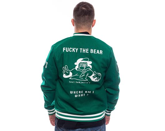 Bunda The Dudes Test Subject 1 Varsity Jacket Bottle Green