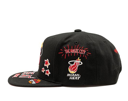 Kšiltovka Mitchell & Ness All Out Snapback Hwc NBA MIAMI HEAT Black