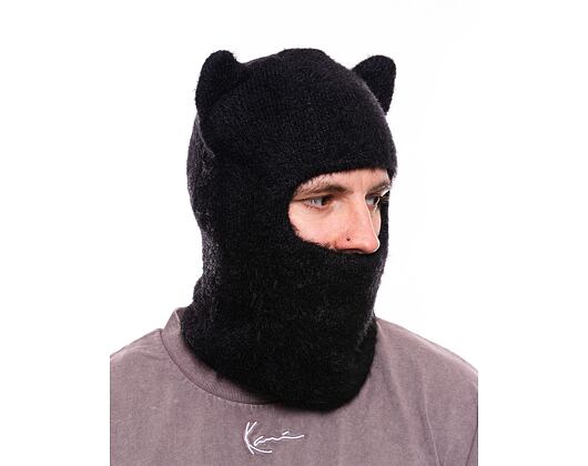 Kukla Rip N Dip Kitty Ears Faux Mohair Balaclava (Black)