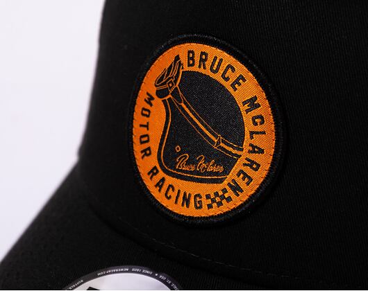 Kšiltovka New Era 9FORTY A-Frame Trucker Woven Patch McLaren Black / Orange