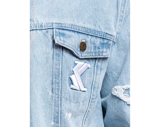 Džínová bunda Karl Kani OG Paintsplatter Denim Trucker Jacket Bleached blue/white