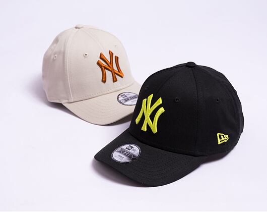 Dětská kšiltovka New Era 9FORTY Kids MLB League Essential New York Yankees Black / Cyber Green