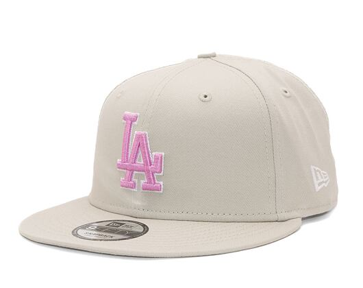 Kšiltovka New Era 9FIFTY MLB Outline Los Angeles Dodgers Stone / Fondant Pink