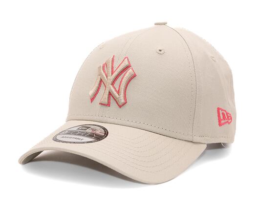 Kšiltovka New Era 9FORTY MLB Team Outline New York Yankees Stone / Lava Red