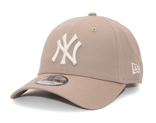 Kšiltovka New Era 9FORTY MLB League Essential New York Yankees Ash Brown / Off White