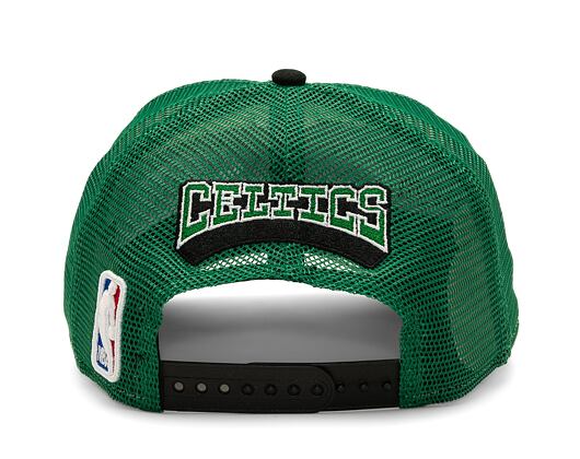 Kšiltovka New Era 9FORTY A-Frame Trucker NBA Boston Celtics - Black / Kelly Green