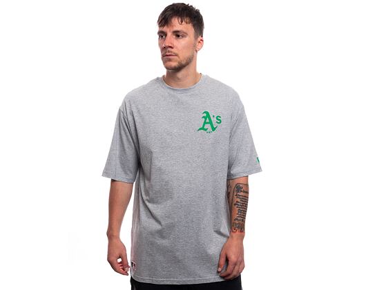 Triko New Era MLB World Series Oversized Tee Oakland Athletics - Heather Grey / White