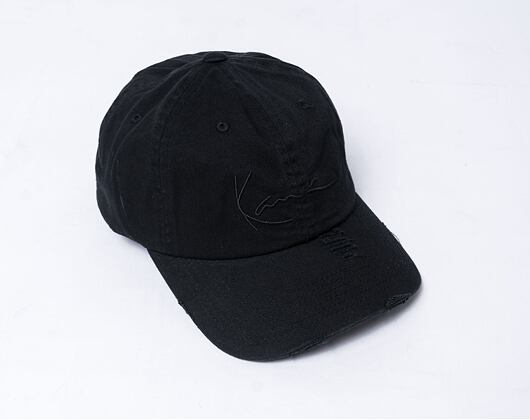 Kšiltovka Karl Kani Signature Embro Damaged Washed Cap dusty grey
