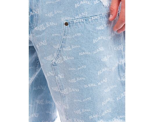 Kraťasy Karl Kani Og Heavy Distressed Wavy Print Carpenter blue