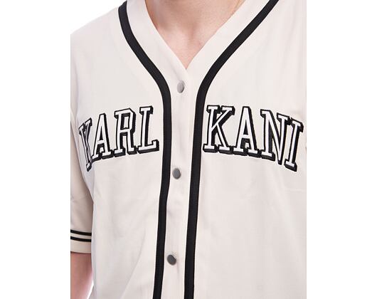 Dres Karl Kani - College Baseballshirt off - white/black