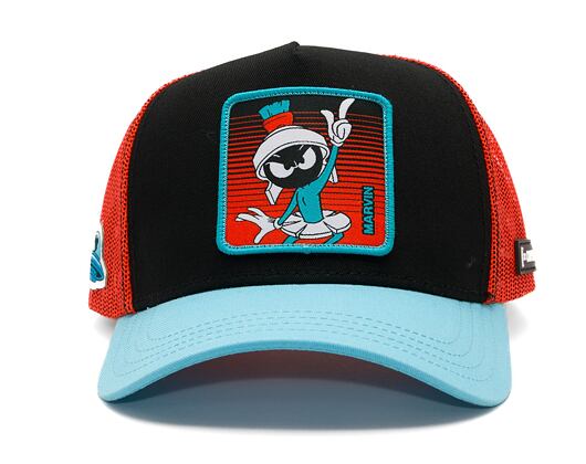 Kšiltovka Capslab - Trucker Looney Tunes - Marvin the Martian - UFO - Black / Turqouise