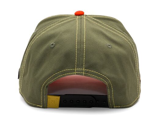 Kšiltovka Capslab - Trucker Looney Tunes - Daffy Duck - Cream / Olive / Orange