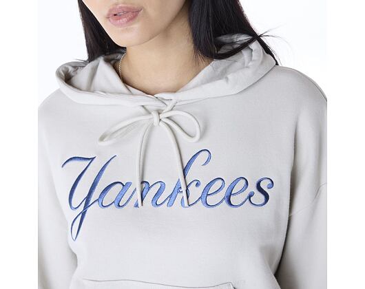 Dámská Mikina New Era - MLB Graphic Crop Hoodie - NY Yankees - Stone